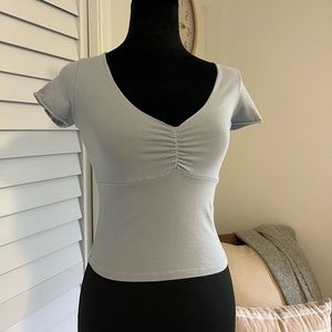 Brandy Melville Women's Light Blue Top OS One Size